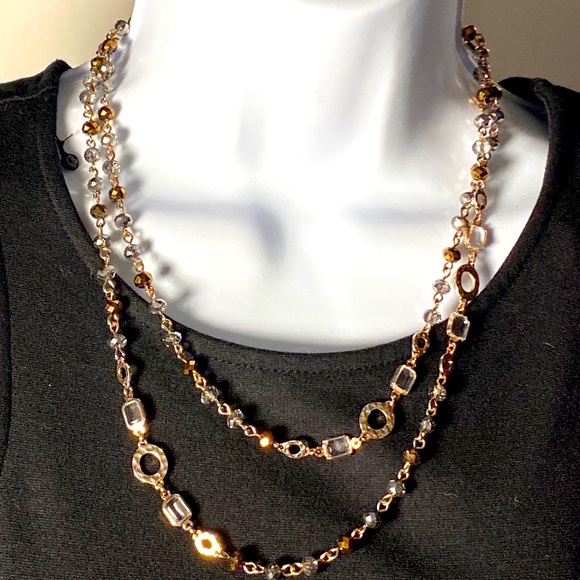 3/$20 Ann Taylor Beaded Opera Necklace - Picture 2 of 3